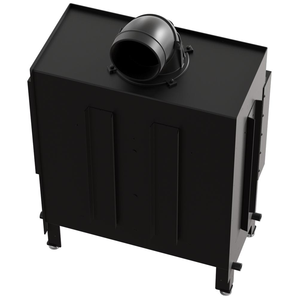 KRATKI LUCY Right Side Fireplace Insert 14 kW Ø200 BLACK Built In Installation Kit