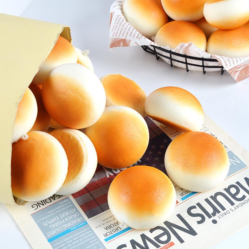 Fake Chinese Mantou Squishy Realistic Steamed Bun Simulated Bread Model Soft Slow Rising Toy Funny Gift Creative Birthday Gift