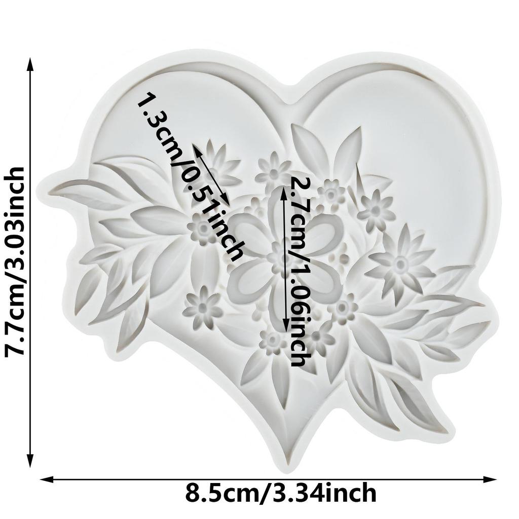 Heart Silicone Mold Heart Fondant Molds Cake Decorating Tools Theme Cake Dessert Decorated Chocolate Candy Mold