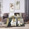 Dazai Bungo Stray Dogs Blankets Coral Fleece Plush Decoration Lightweight Thin Throw Blanket for Bedding Outdoor Bedspreads