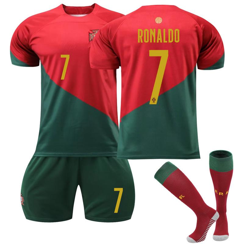A World Cup Portugal home jersey set No. 7 C Luo adult children's jersey football jersey