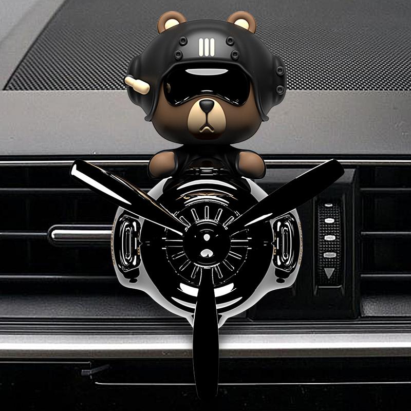 NEW Cartoon Shake Head Little Bear Pilot Car Air Freshener Perfume Automobile Interior Perfume Clip Car Ornament Accessories