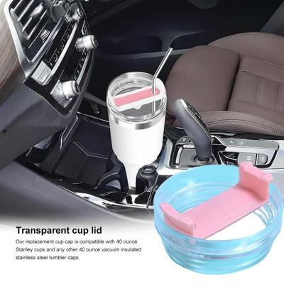 2 stuks 40 Oz Tumbler-deksel voor beker Stofdicht Transparant Auto Geïsoleerd Bekerdeksel Morsbestendig Spatwaterdicht Tumbler-hoezen voor Tumbler-beker Koffiemokken