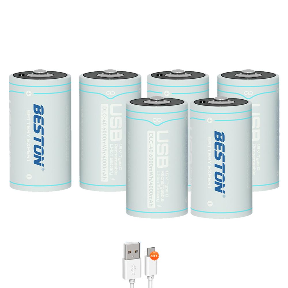 1.5V D Size Battery USB Rechargeable Li-ion Multifunction Batteries D Lipo LR20 Battery for RC Camera Drone Accessories Gas Stove