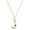 Catena Personalizzata per Clavicola Hip-hop: Collana con Ciondolo Alfabeto in Rame e Zircone