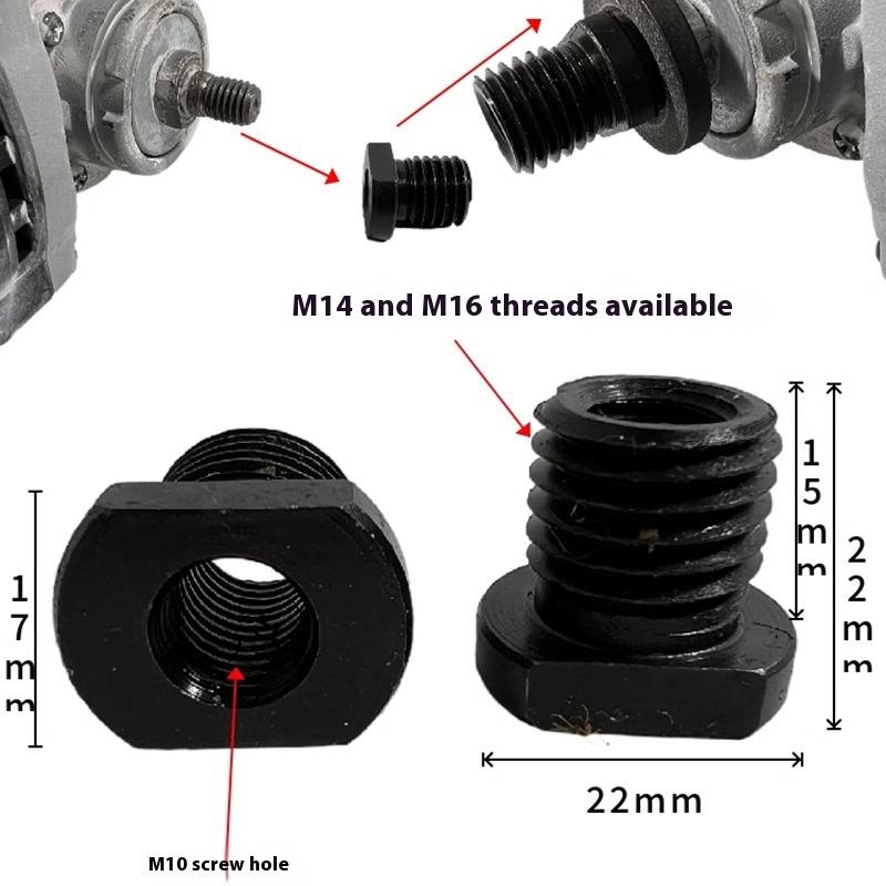 Adaptador para Amoladora Angular Rosca M10 M14 Accesorio Eje de Husillo de Amoladora Conversión Conector Macho a Hembra Varilla Herramienta Eléctrica