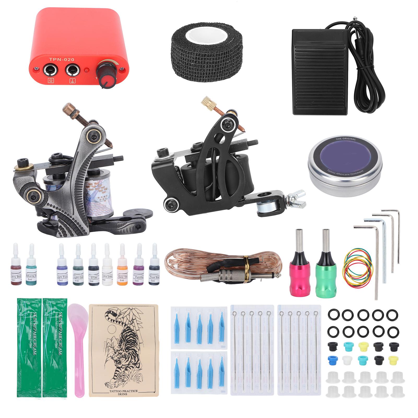 

Полный комплект для тату-машинки Shader Liner Tattoo Coil Machine Starter Tattoo Machine Supplies EU Plug