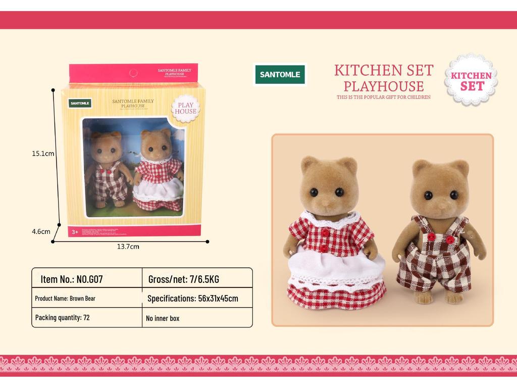 Senbel Mini Rabbit Doll Clothes Accessories for Children's Play House Set