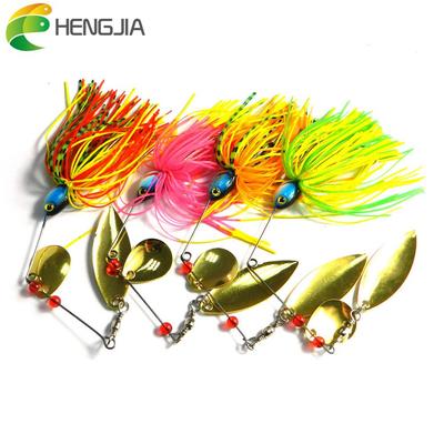 1 adet Hengjia Spinnerbait Etek ile 17g Biyonik Wobblers Balıkçılık Alabalık Bas Pike için Mücadele
