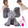 Elephant Hide And Seek Singing Plush Toy With Pp Cotton Filling For Kids Playtime