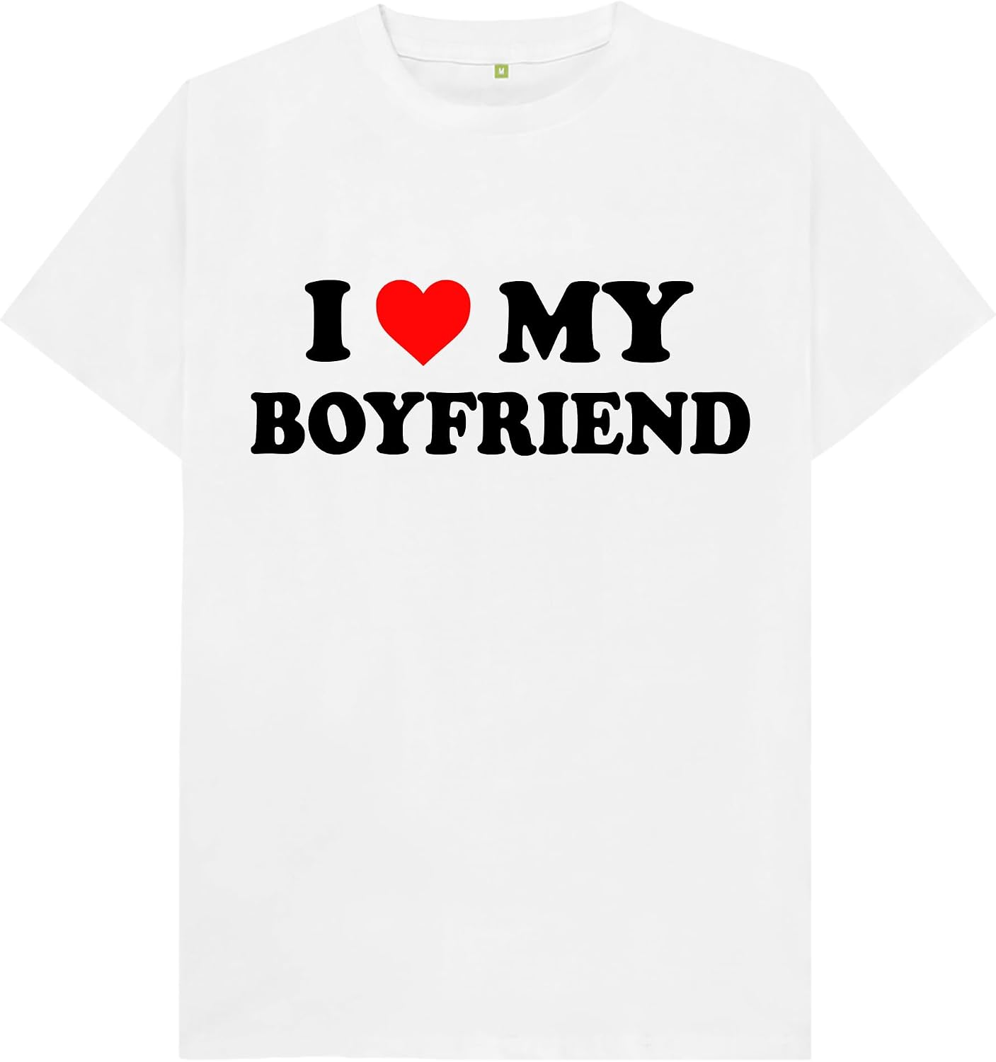I Love My Boyfriend Kids Womens Mens T Shirt XS белый