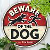 Beware of Dog Metal Sign Vintage Rustic Tin Plaque Warning Sign for Home Garden Yard Decor Pet Owner Gift Barn Door Wall Art