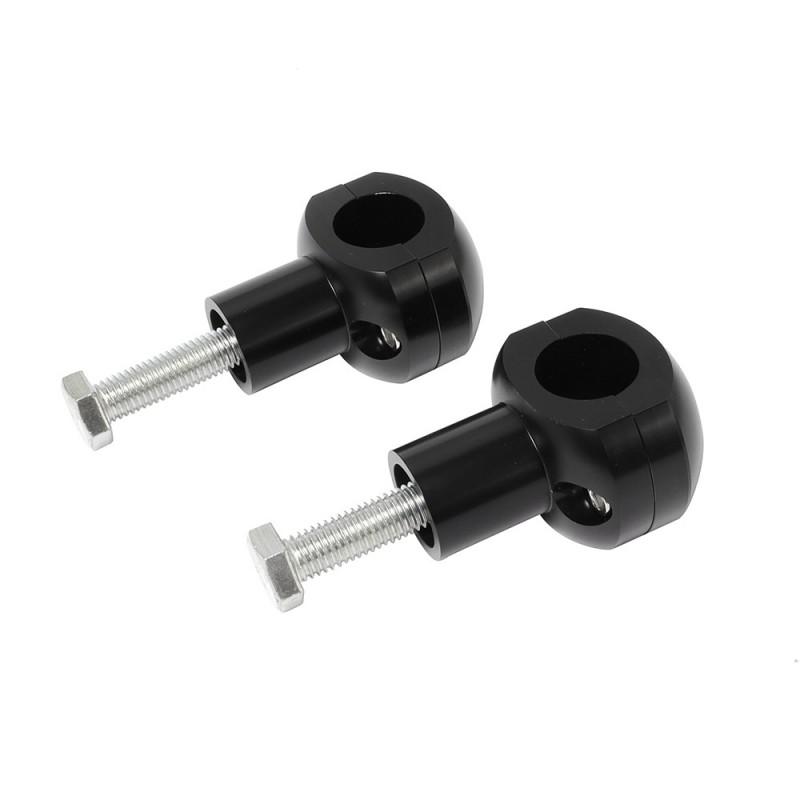 Elevadores de Manillar de Motocicleta Cruiser Bobber Chopper Moto Personalizada Adaptador de Montaje de Vástago Alto Negro Cromado 22mm 25mm