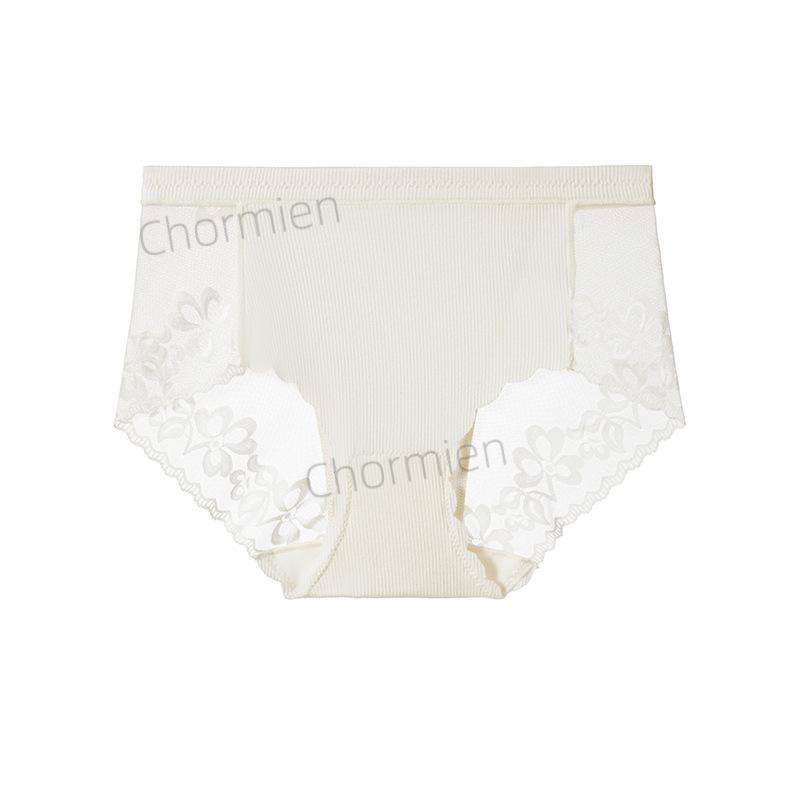 

Женские сексуальные трусики с высокой талией, кружевные, с цветочным узором - Дышащие, Удобные, Ажурный дизайн Medium кремовый/белый