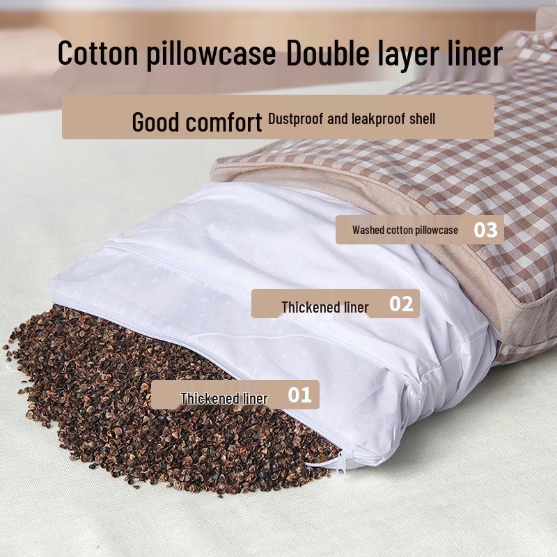 Men's Cervical Support Buckwheat Pillow - Dormitory and Home Use
