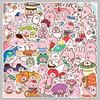 52 Kanahei Stickers: Cute Pink Rabbit Cartoon, Waterproof Decor for Notebooks & Planners