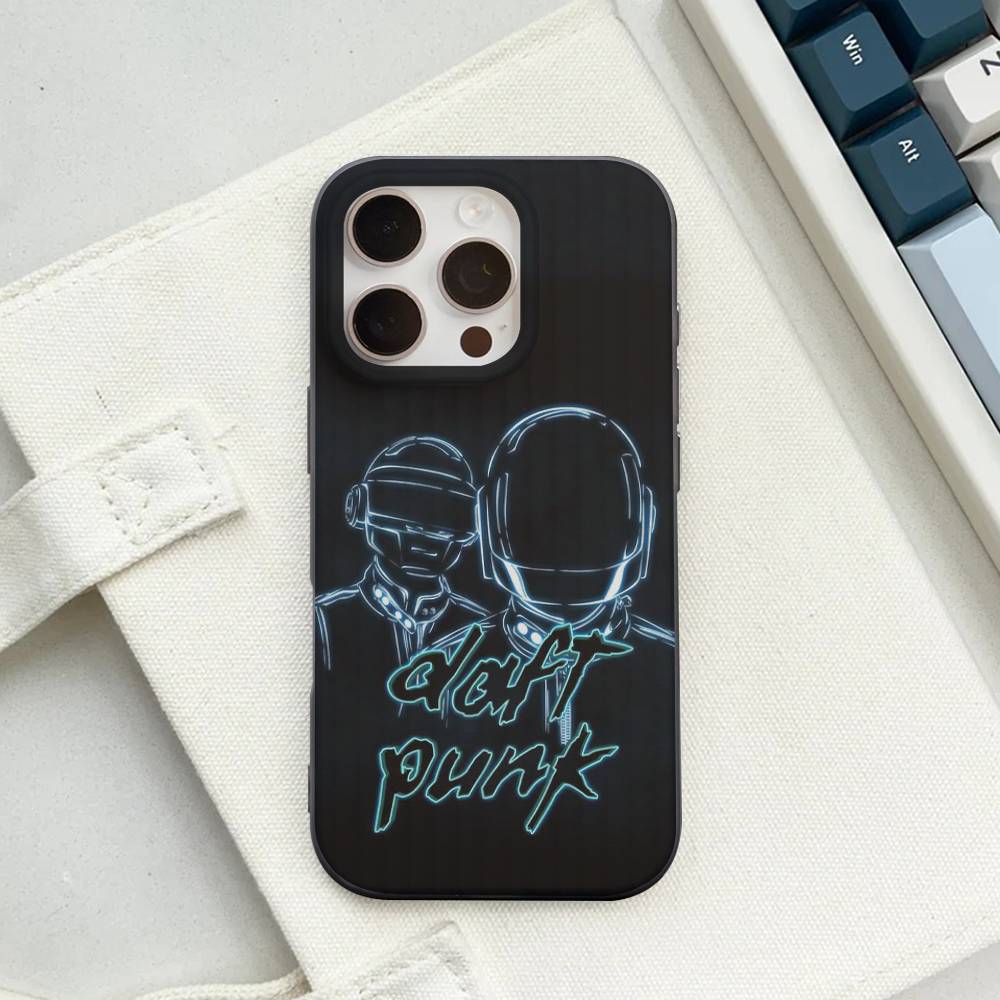 D-Daft Punk Band France For IPhone 15 16 17 14 13 12 11 Pro Max 16E 16 Plus 17 Air Corrugated Shockproof Phone Cover