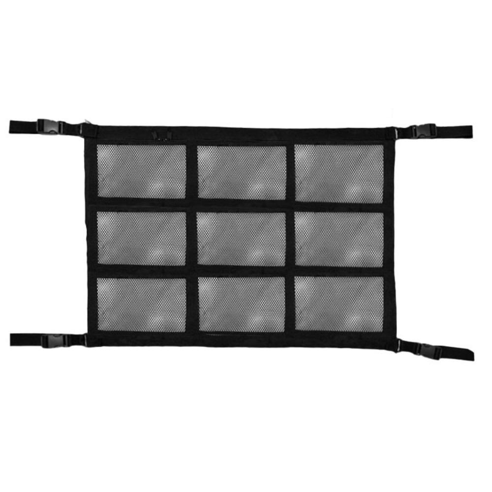 Space-saving Car Roof Storage Mesh Bag Double Layer Car Ceiling Cargo Mesh Pocket  Camping