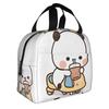 Kawaii Dudu Bubu Perzik En Goma Geïsoleerde Lunchtas voor Beer Panda Herbruikbare Thermische Koeltas Voedsel Lunchbox Werk School