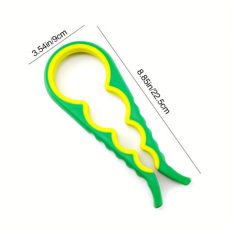 4-in-1 Multifunctional Jar & Bottle Opener Ergonomic Easy-Grip Kitchen Tool Non-Slip Plastic Can Opener for Cans and Bottles