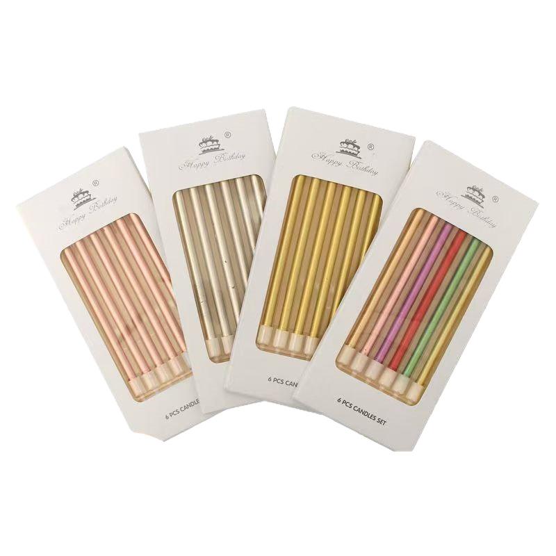 Colored Pencil Candle Sticks for Party Cake Decoration