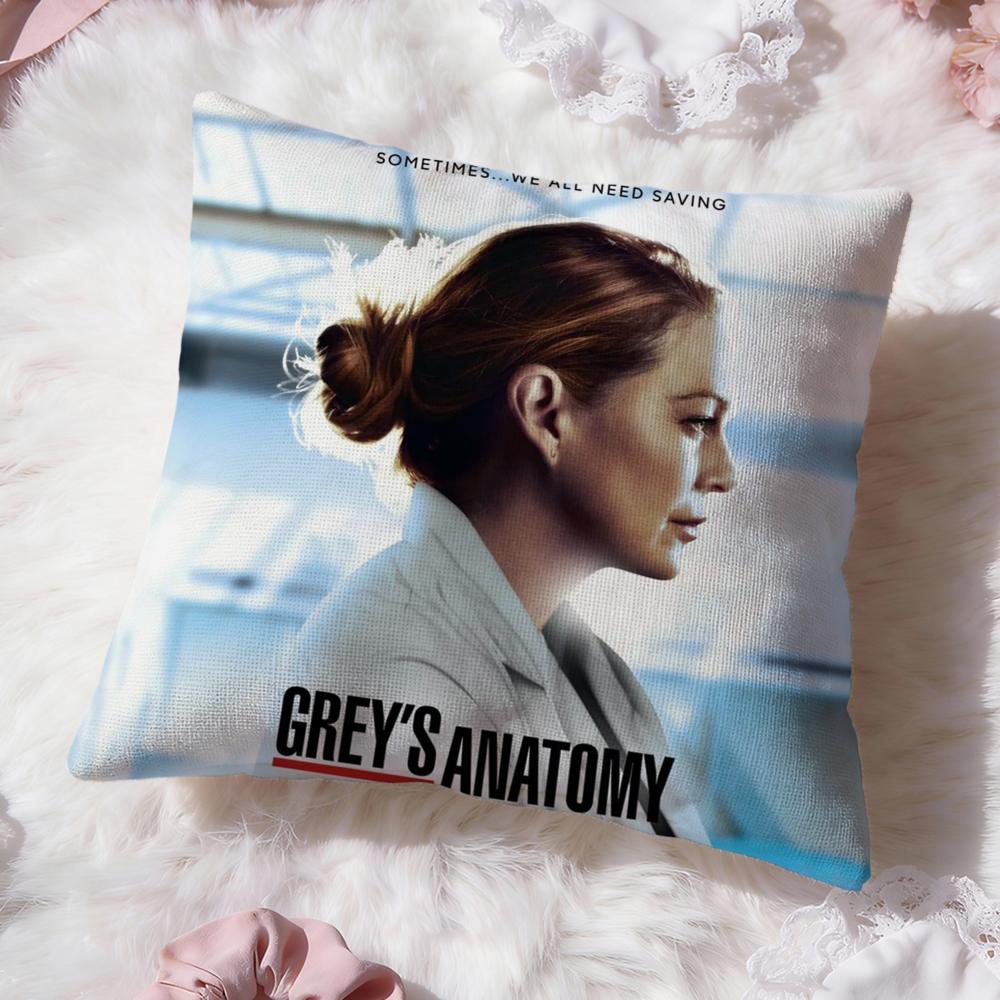 G-Greys Anatomy Cushion Cover Premium Comfort Reversible Pillow Cove -Two In One Design for Any Room & Car Interior