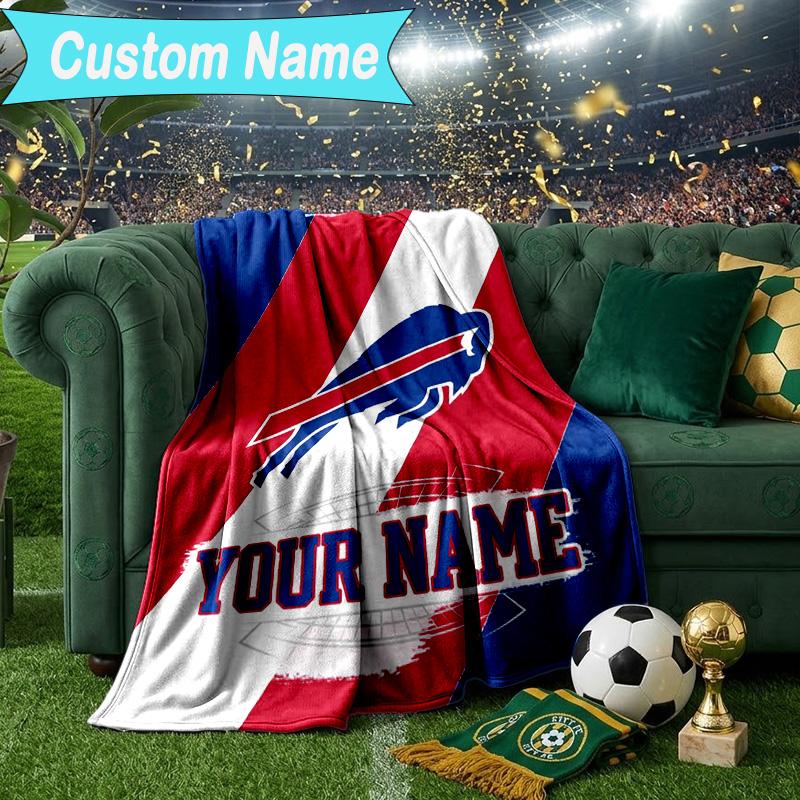 Custom Name Blanket Buffalo basketball Logo Blanket Bedding Blanket for Travel, Camping, Living Rooms, Offices, Sofas, Fan Christmas gift
