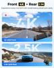 AZDOME PG17 Max 4K+2.5K Mirror Dash Cam with ADAS BSD and LCA 12" Rear View Mirror Camera with 5GHz WiFi Includes 64GB Card