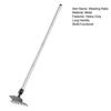 Long Handle Weeding Rake Manual Weed Puller 2-in-1 Garden Tool Heavy Duty Hoe 6-Tine Hand Rake for Lawn Patio Yard Weed Removal