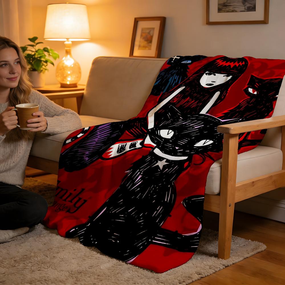 Comics Emily The Strange Hohe Dichte Kurzer Plüschdecke Für Sofa Nickerchen Klimatisiertes Zimmer Weich Hautfreundlich