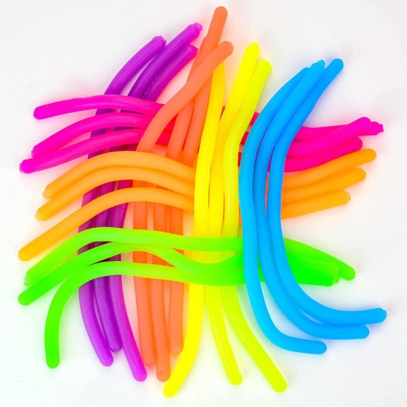 23*08Cm New Squeeze Toys - Simulated Noodle Soft Rubber Elastic Stress Relief Toys - Stress Relief Pressure Release Gifts