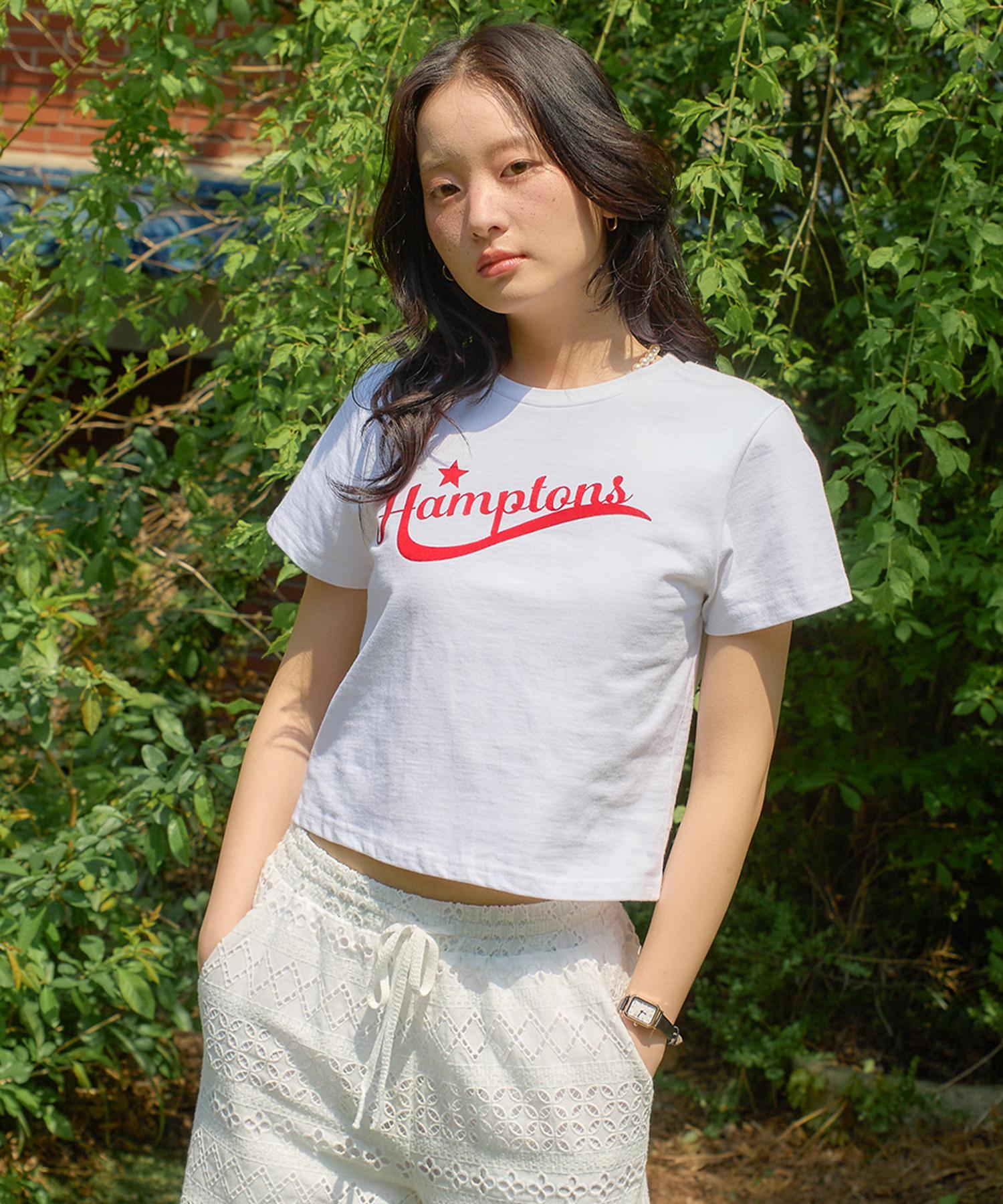 Salon De Yon Hampton Crop T_ White+Red