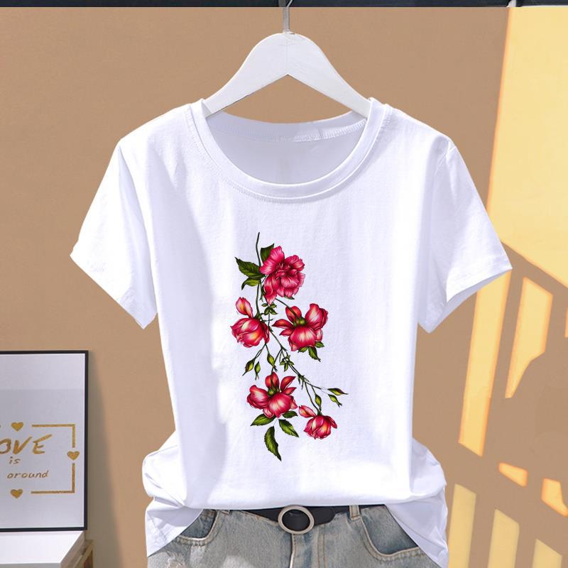 Модаль Женская Принт Мода Повседневная 2025 Леопардовый Принт Тренд Футболка с Коротким Рукавом Оверсайз Футболка Оверсайз Топы S