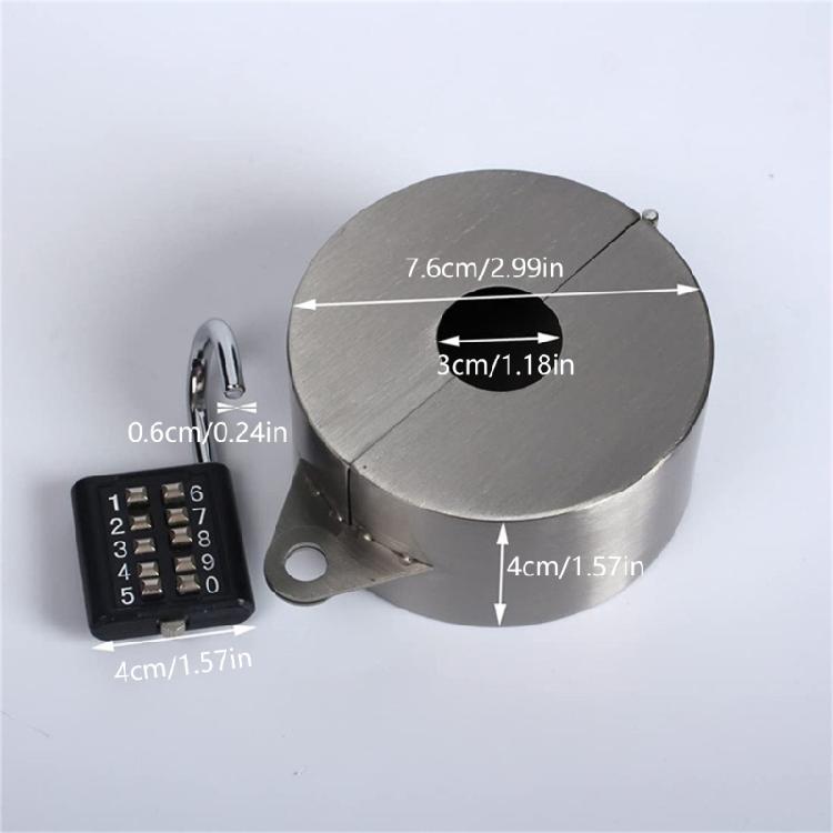 Outdoor Water Spigot Lock Outside Faucet Child Lock Stainless Steel Hose Lock with Password Padlock Easy to Install