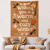 Warm and Cozy Winter Floral Design Patterned Tapestry Home Decor, Suitable for Bedroom and Living Room, Gift