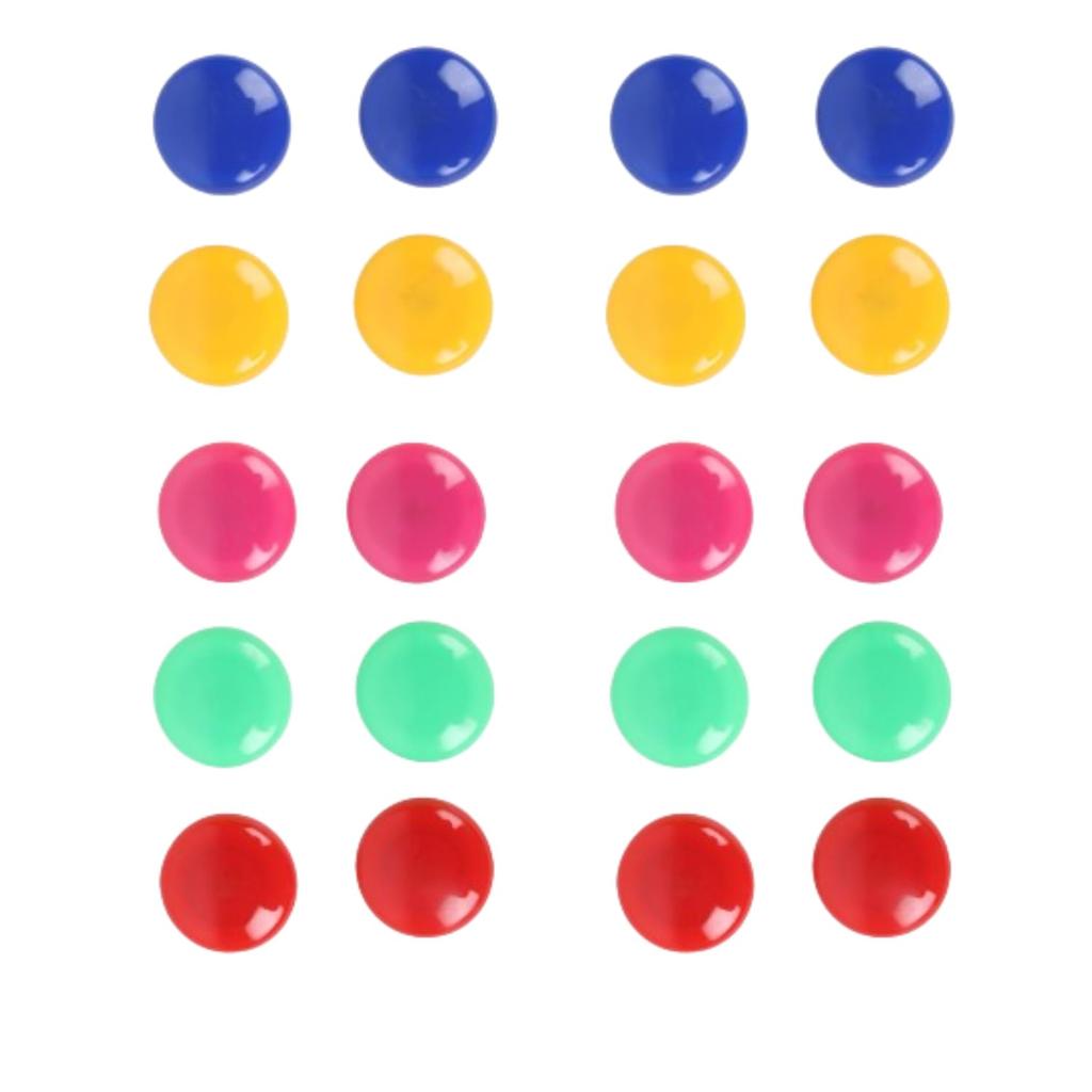 Yajnas Pack Of 20 Colorful Opaque Magnet For Magnetic White-Boards - Sticky Stick Notes, Photos, Charts Notice Board/Pla
