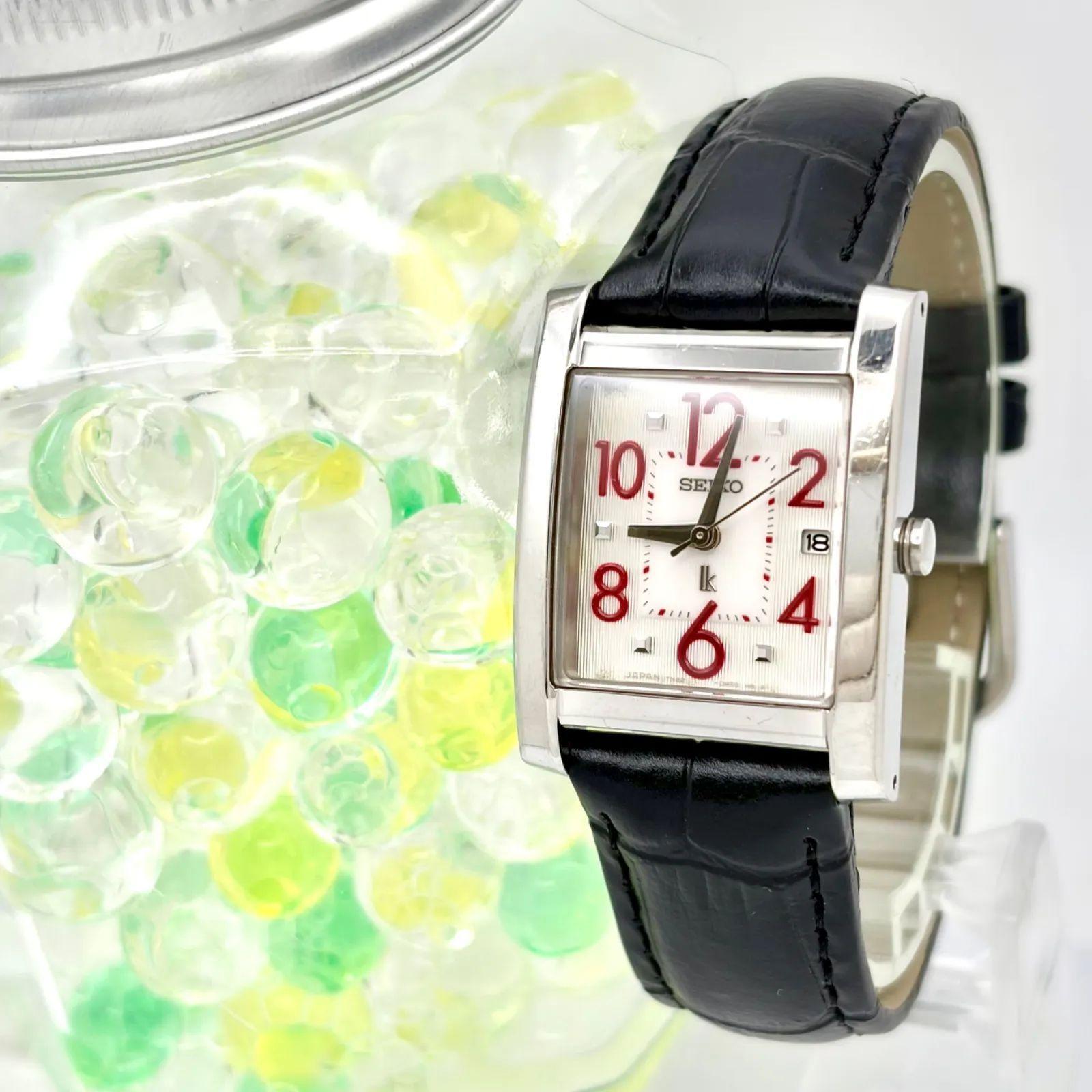 Б/у [Новая батарейка] SEIKO lk Rukia женские часы серебристые прямоугольные дата 7N82-0DK0 771937 новый ремешок