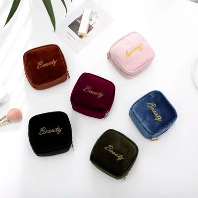 Girls Diaper Sanitary Napkin Storage Bag Nylon Sanitary Pads Package Bags Sanitary Mat Bag Credit Card Holder Makeup Organizer