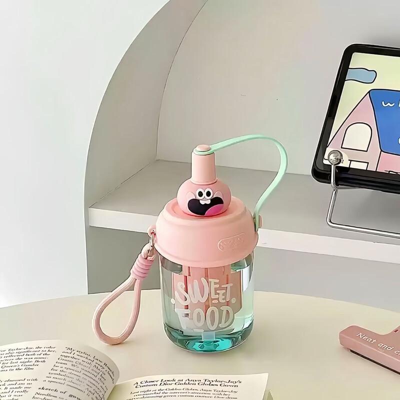 Shangqi Portable Tea Infuser Glass Water Bottle with Straw