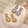 Yingtai 18k Gold-Plated Stainless Steel Pearl Earrings - Fashionable, Non-Fading, Polished Design for Women