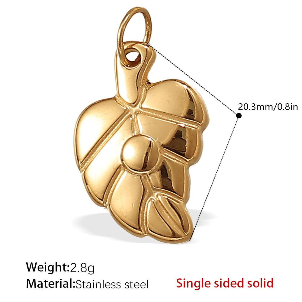 Hot-selling stainless steel plated 18K gold pendant jewelry butterfly flower leaf shape pendant