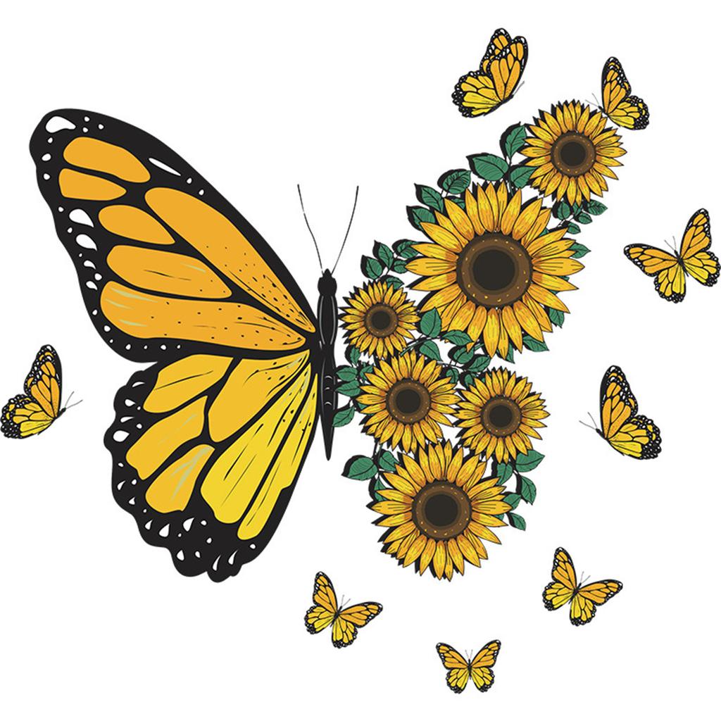 Butterfly Sunflower Spell Home Wall Decoration Wall Sticker