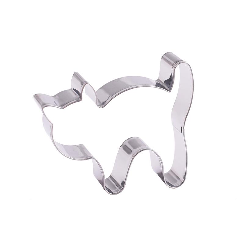 Stainless Steel Cat Cookie Cutter Set, 9-Piece DIY Embossed Baking Molds.