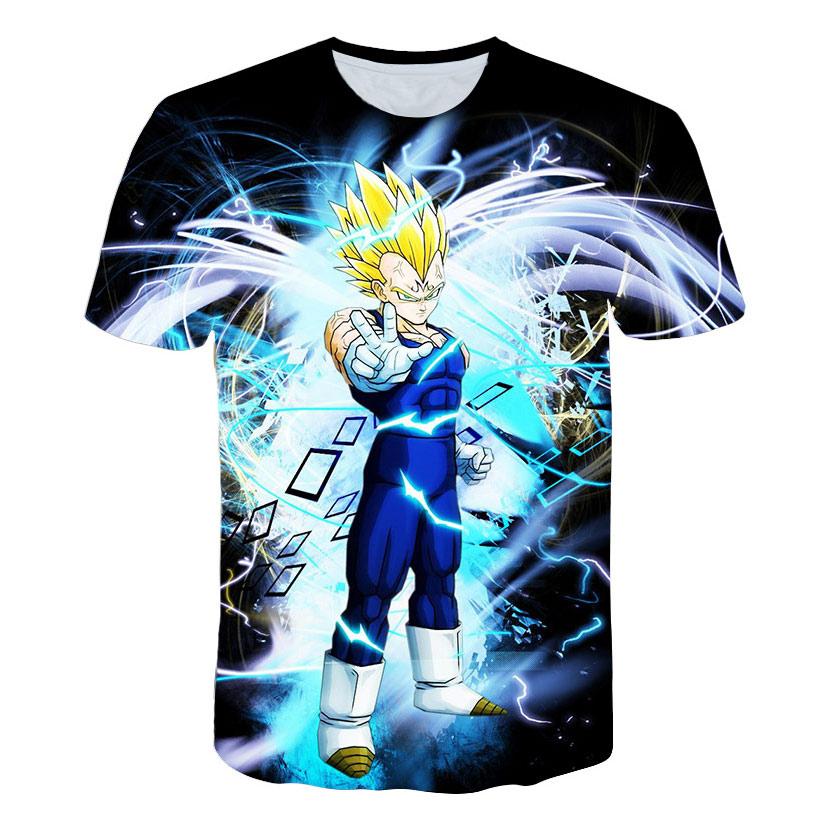 Hot Sale Anime Son Goku Vegeta T-shirt Adult T-shirts Kids Dragon Ball T Shirt Boy Tops Tee Children Clothes
