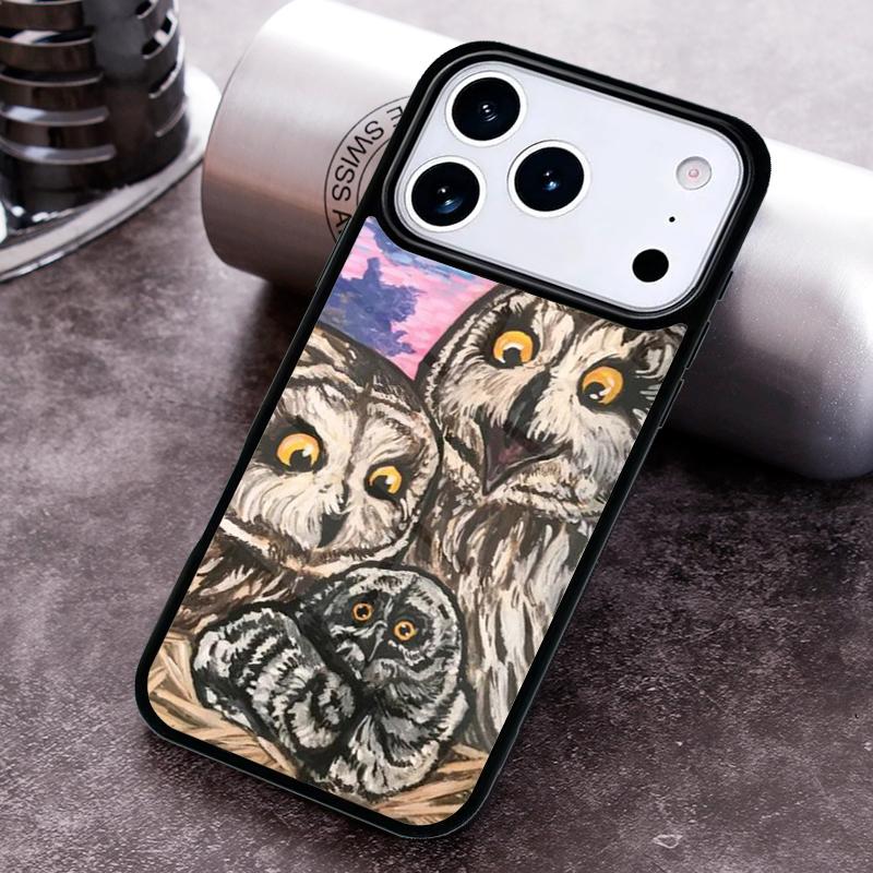 Baby Owl Phone Case For iPhone 17 16 15 14 13 12 11 Pro Max Plus 17Air Soft Silicone Cover