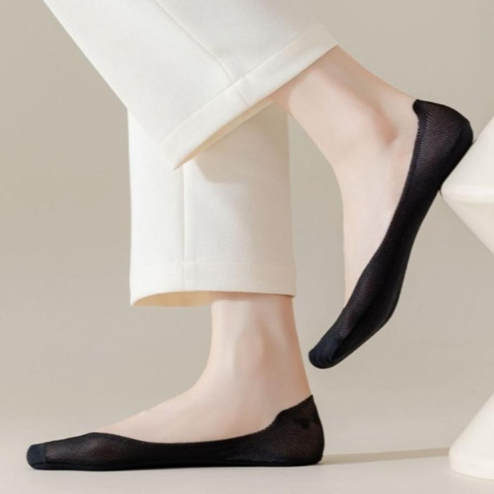 

4Pairs Low Cut Boat Socks Set Women Cotton Non-slip Toe Socks Invisible Tabi Socks Sports Shoes StyleE