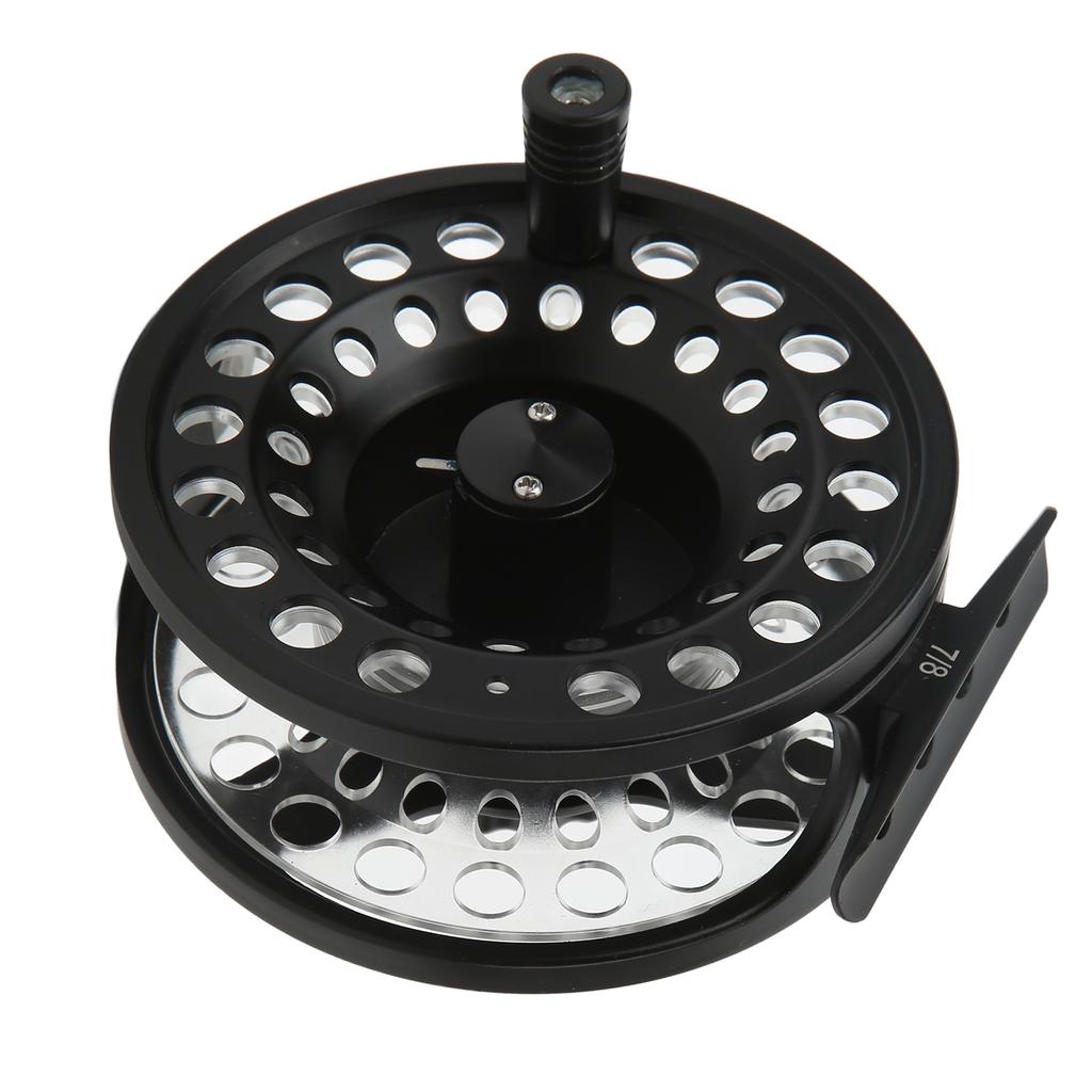 7 8 Fly Fishing Reel Aluminium Alloy Large Capacity Fishing Wheel for Right and Left Hand Outdoor Black