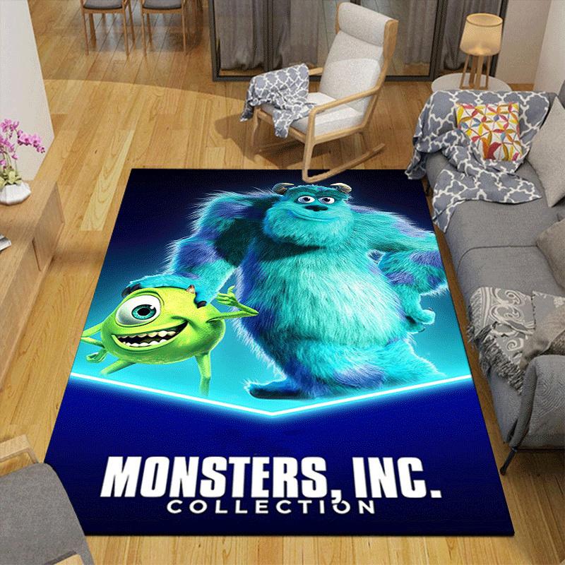 1pc Monsters, Inc Pattern Area Rug Soft Flannel Floor Mat for Living Room,Office,Bedroom and Carpet
