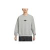 Men's Simple Fleece-Lined Long-Sleeve Sweatshirt In Gray