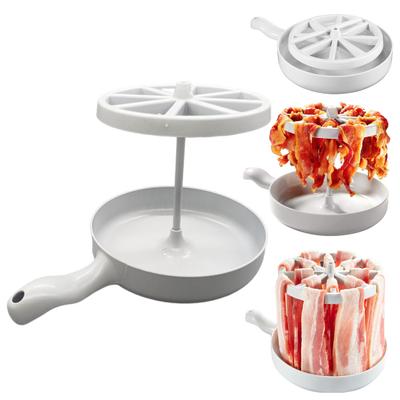 Bandeja para Fazer Bacon no Micro-ondas Cozedor de Bacon Crocante Economizador de Gordura com Escorredor